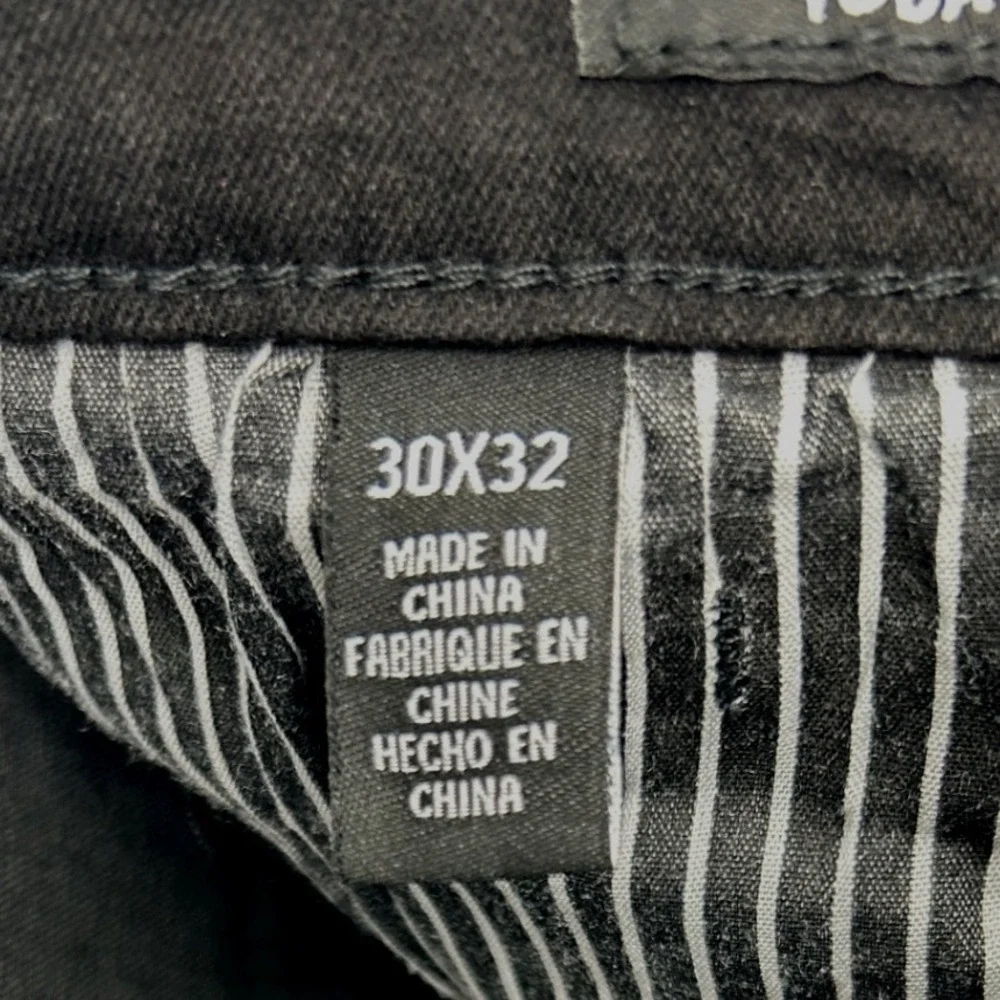 Kenneth Cole New York Mens Slim Fit Jeans 30x32 Black Solid 5-Pocket Denim Pants